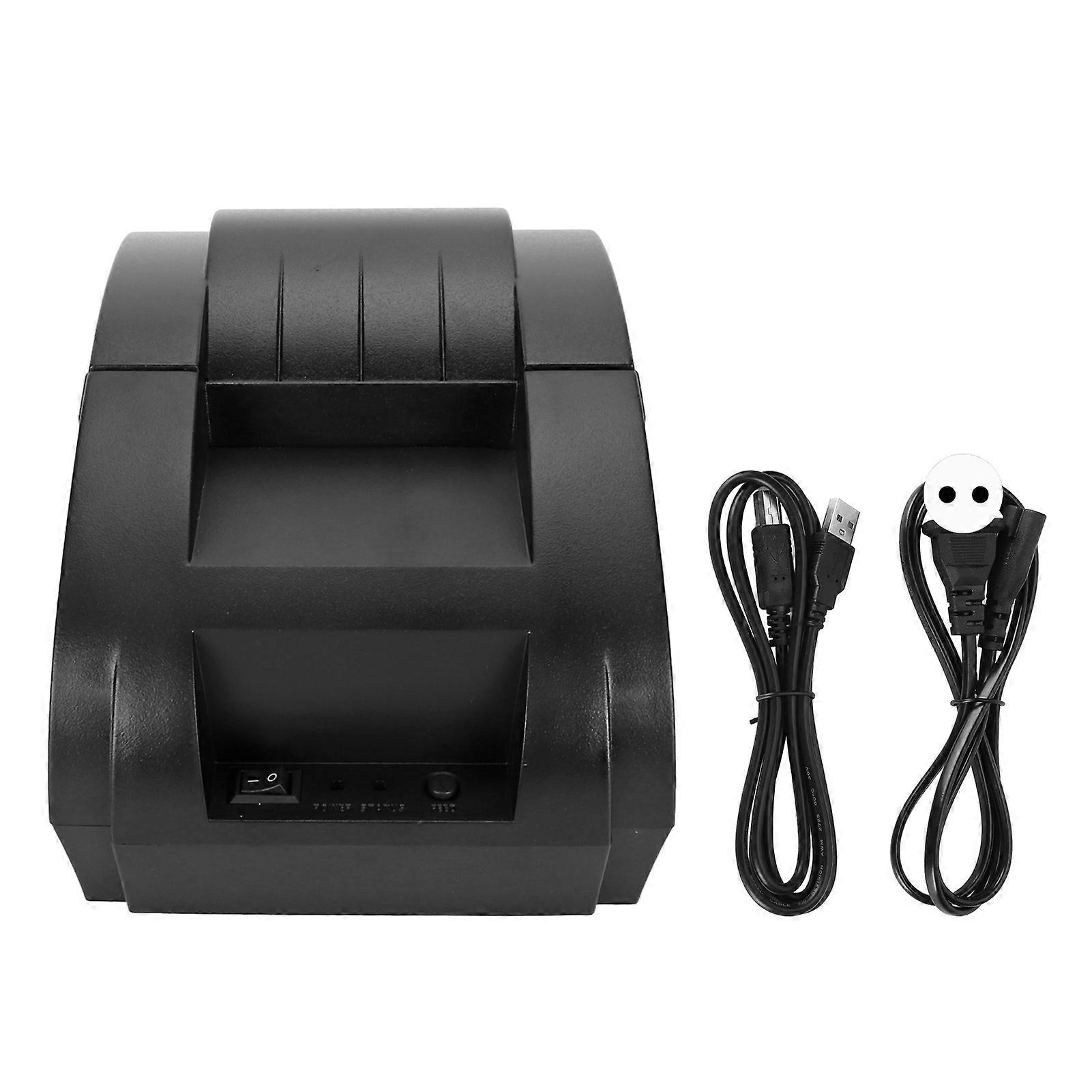 מדפסת תרמית 58 מ"מ 90 מ"מ/שנייה רוחב 58 מ"מ 203DPI ממשק USB ESC קופה תואמת מדפסת תוויות משלוח 100?240V תקע USB EU