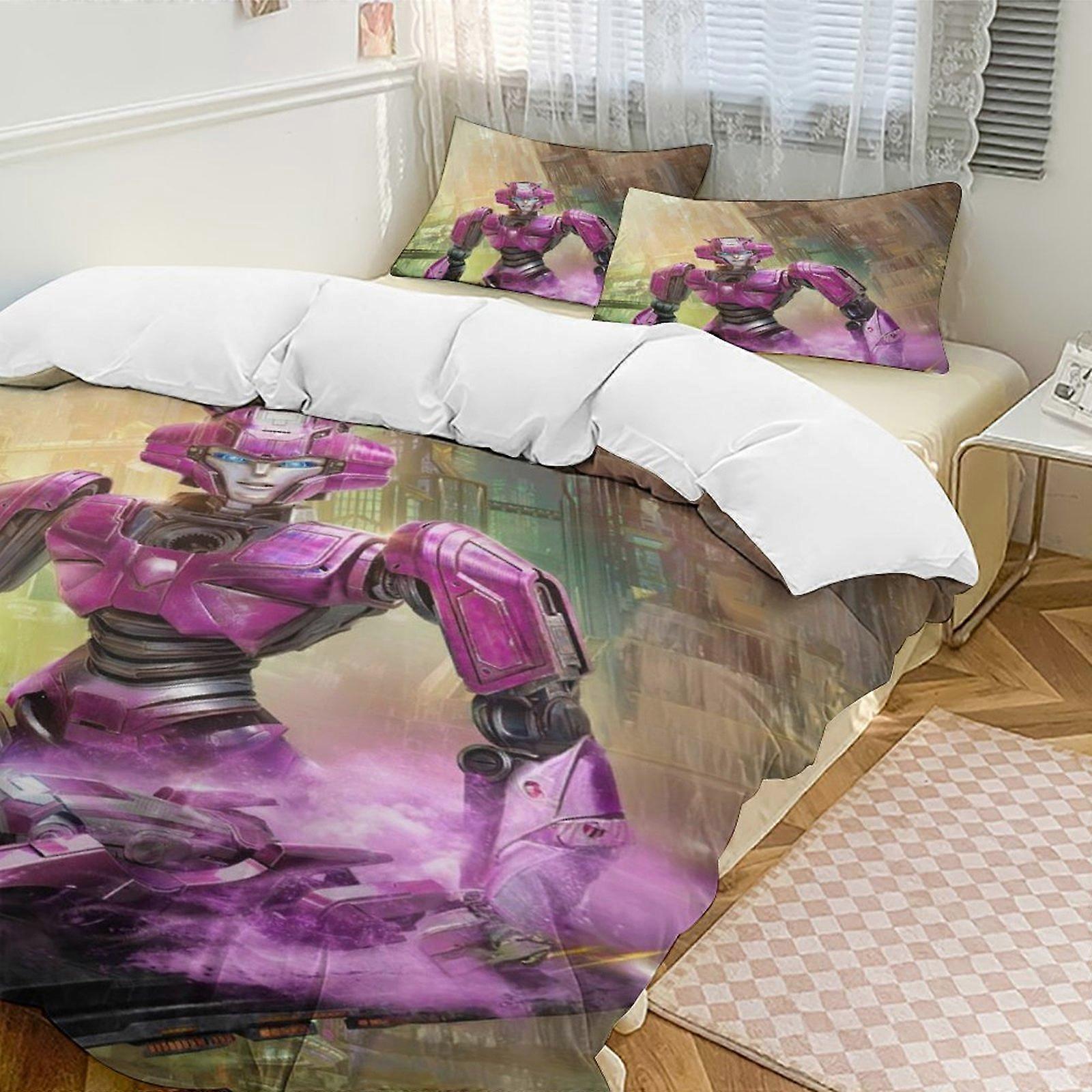 a3035 Lençóis Transformadores Conjunto de Cama Capa de Edredão Conjunto de Tema de Desenho Animado Lençóis de Quarto Infantil iip3035