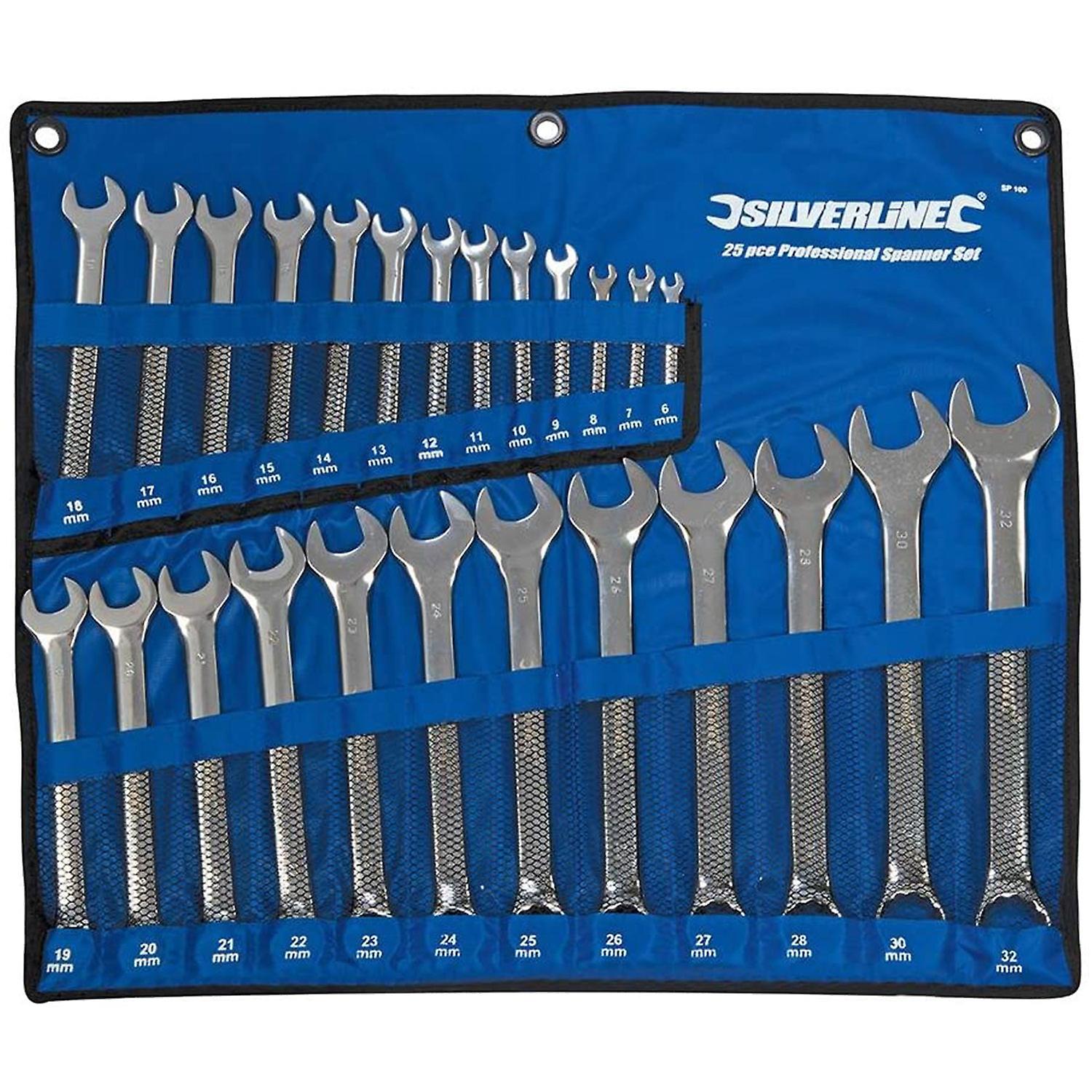 Silverline SP100 Combination Spanner Set 25pce 6 - 32mm