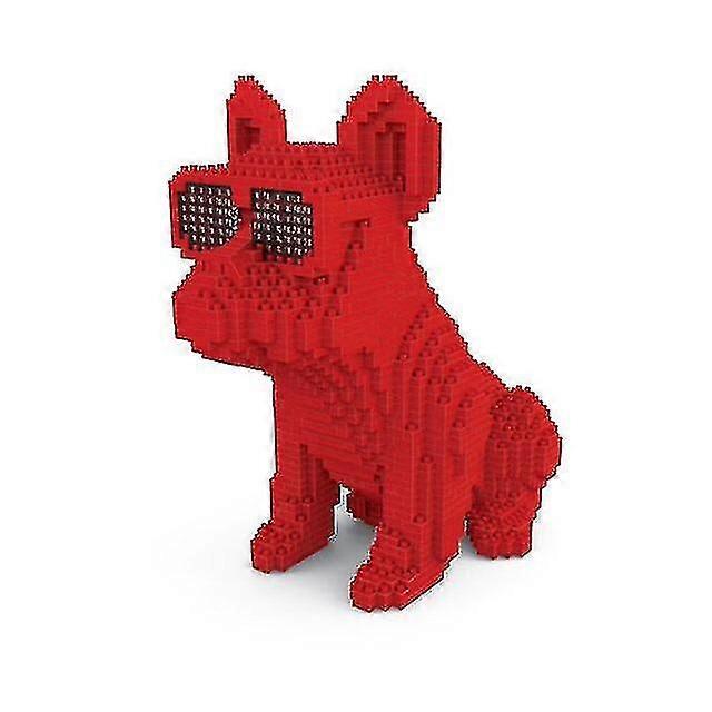 Μίνι μπλοκ χαριτωμένο κατοικίδιο σκυλί μοντέλο κτίριο μπουλντόγκ εκπαιδευτικά παιδιά παιχνιδιών διασκέδαση κορίτσια δώρα για τα παιδιά