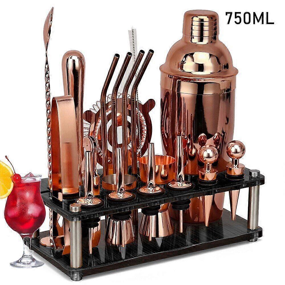 20Pcs/Set Bartender Kit,Cocktail Shaker Set With Rotating Acrylic Stand