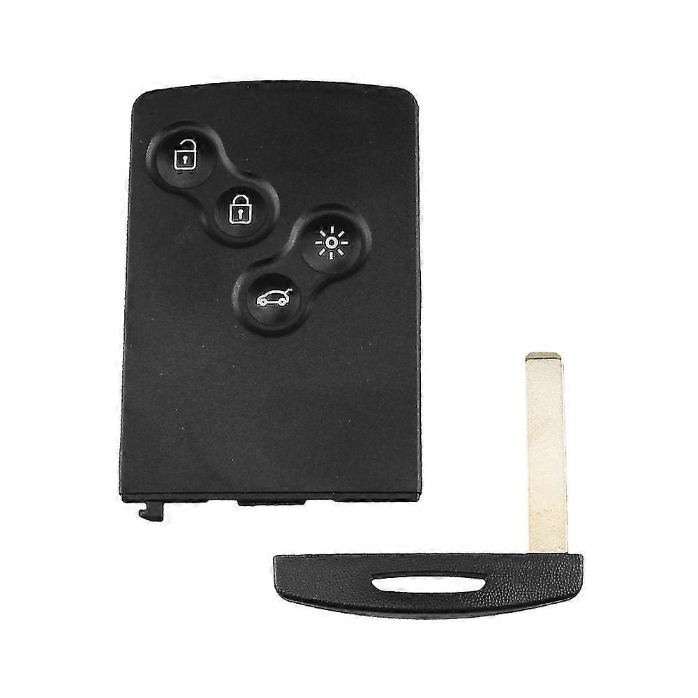 Remote Key Case For Renault Koleos Clio Megane Scenic Laguna 4 Buttons Blade Smart Remote Key Shell Emergency Insert