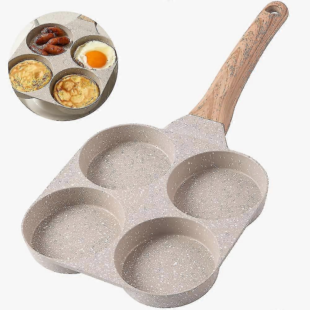 Pancake Pan, 4-cup Egg Frying Pan, Non Stick Divided Omelet Pan, Breakfast Burger Pan