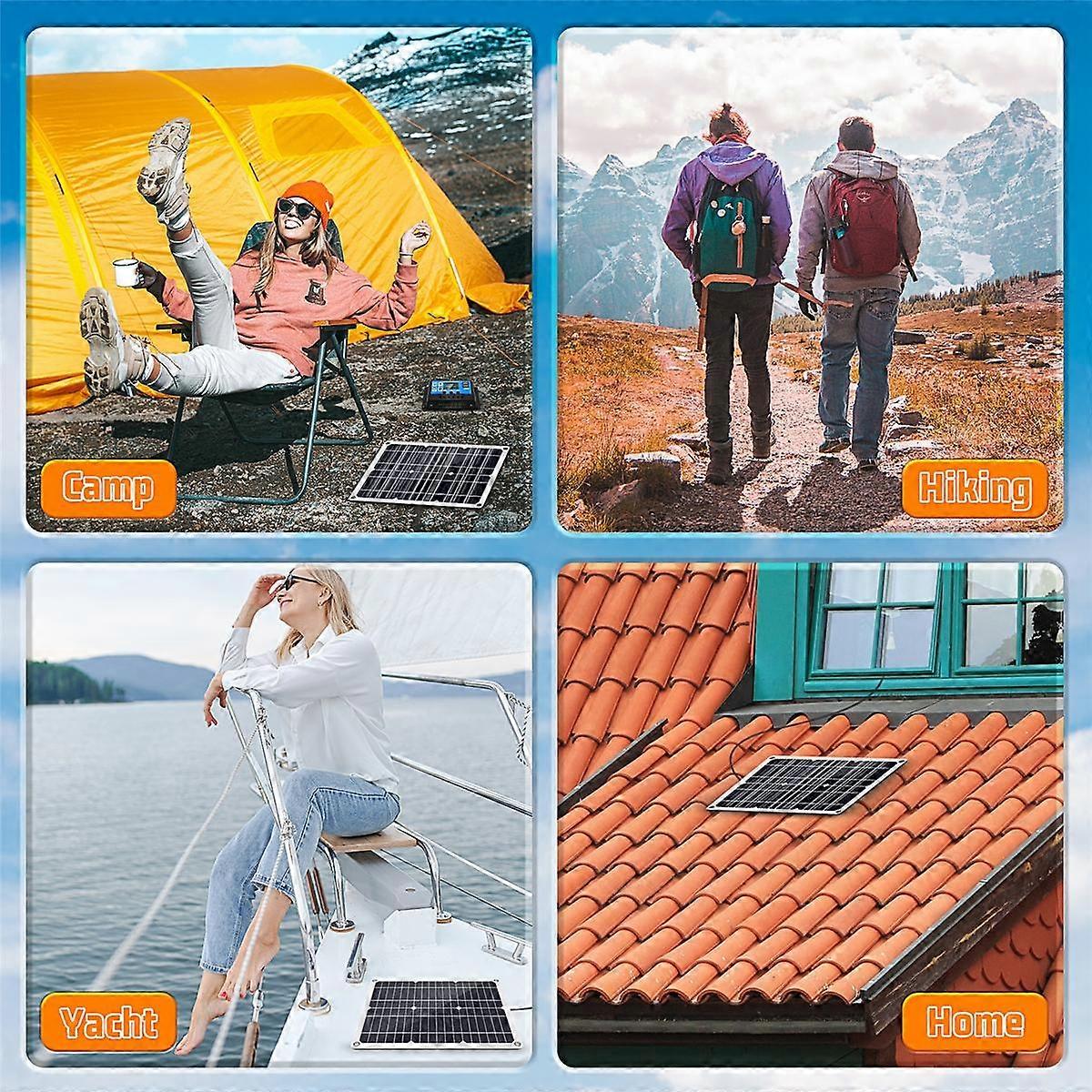 180W Solar Panel Kit 12V Battery Charger with 100A Controller for Caravan Boat RV