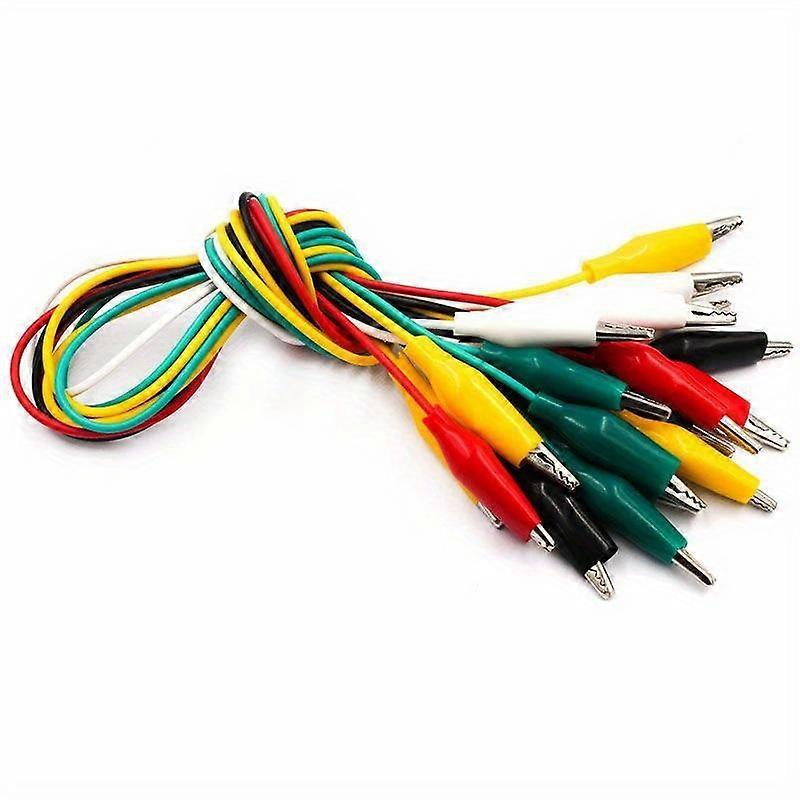 10pcs Alligator Clips Electrical 5 Colors Test Leads Crocodile Jumper Wires Cable With Alligator Clips For Electrical Testing & Circuit Connection