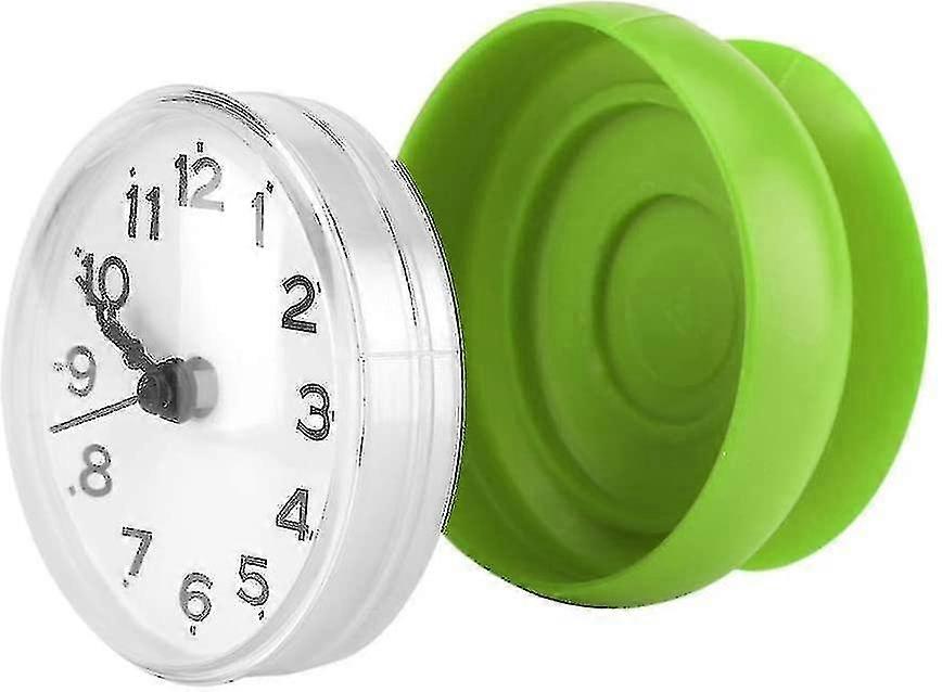 Suction Cup Wall Clock Waterproof Bath Shower Clock For Kitchen Bathroom (blue)
