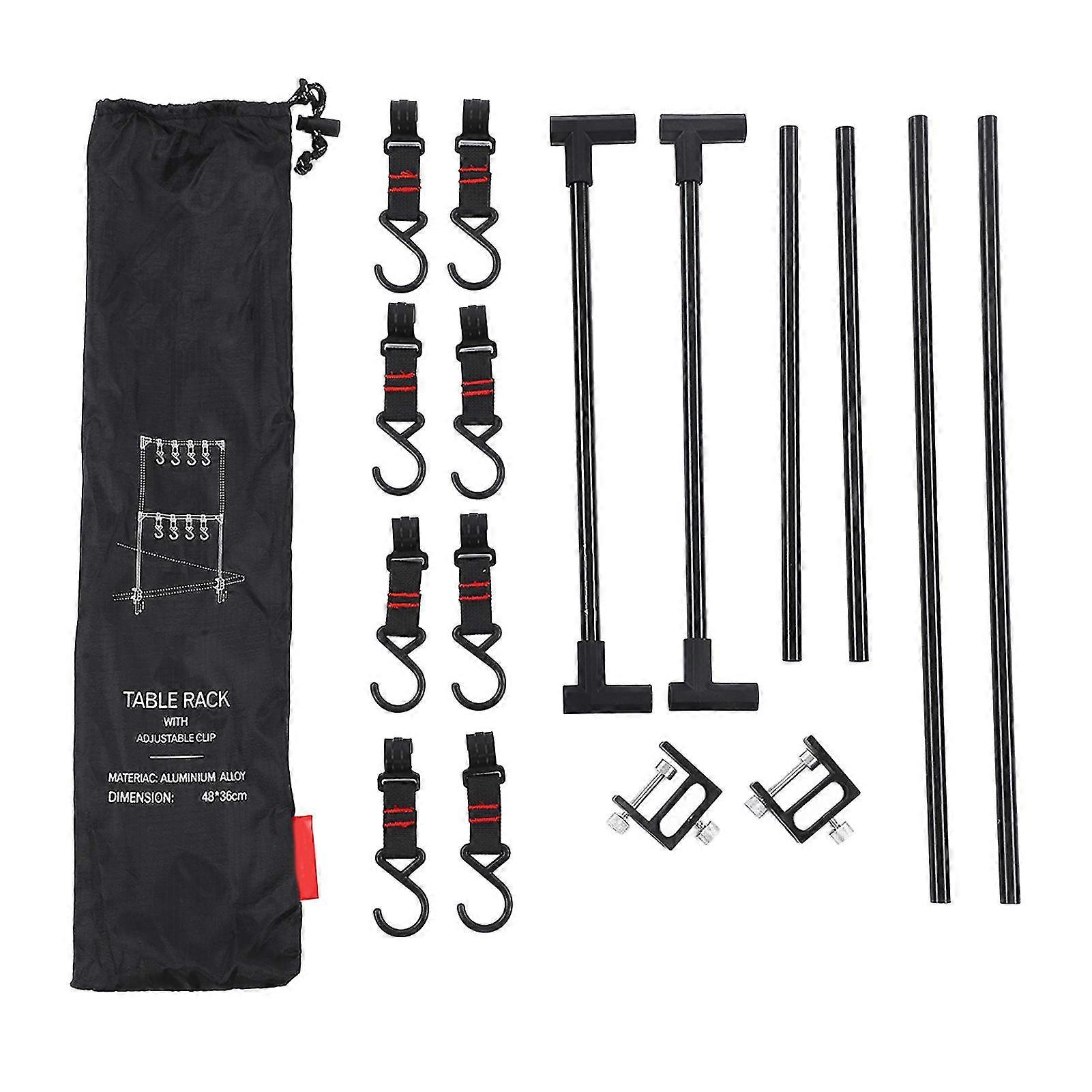 Multifunctional Portable Adjustable Camp Hooks Desktop Storage Rack