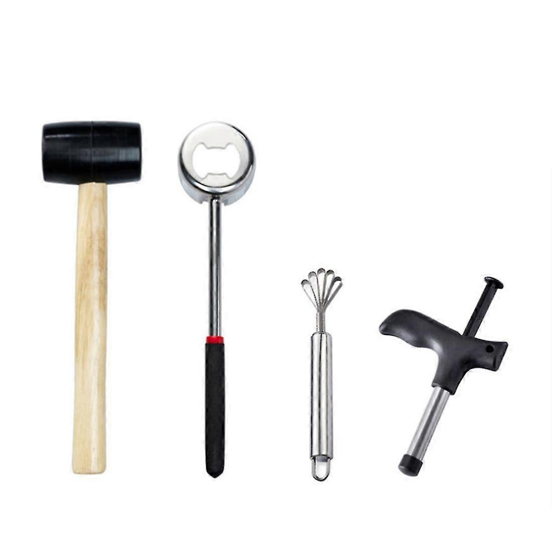 4pcs Coconut Opener Tool Stainless Steel Coconut Opener Driller Cut Hole Tool Fruit Openers Tools D XYT