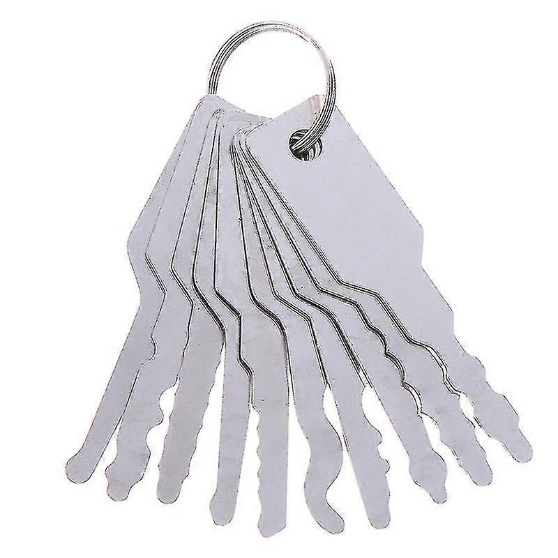 10x Stainless Jiggler Keys Dual Side Car Unlocking Lock Ouverture Kits de réparation Hfmqv