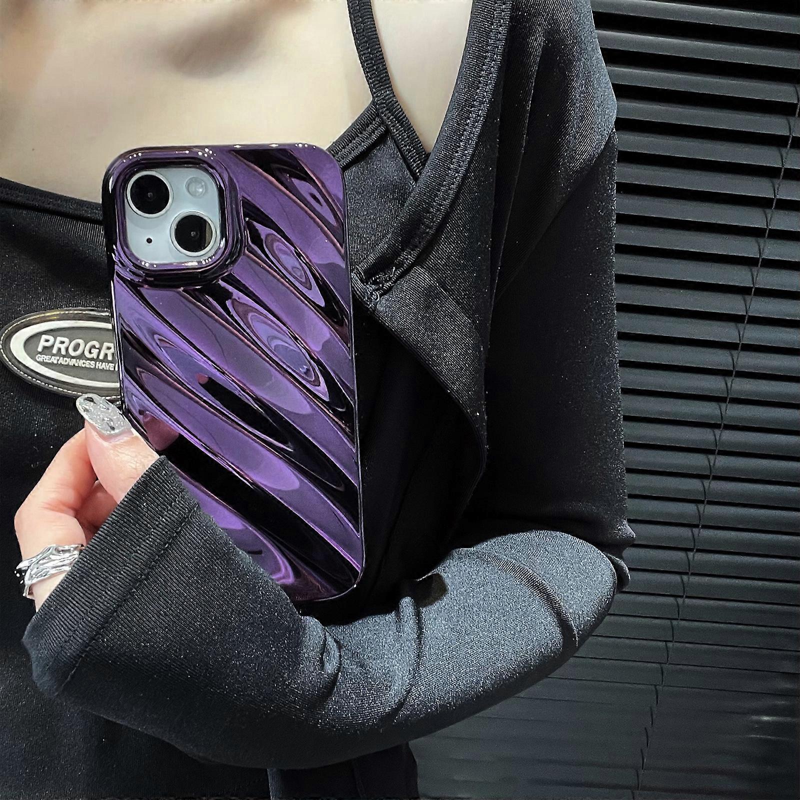 Cute Water Ripple Pattern Wave Shape Camera Lens Protection Soft for iPhone 15 Plus Cover for Girls Boys