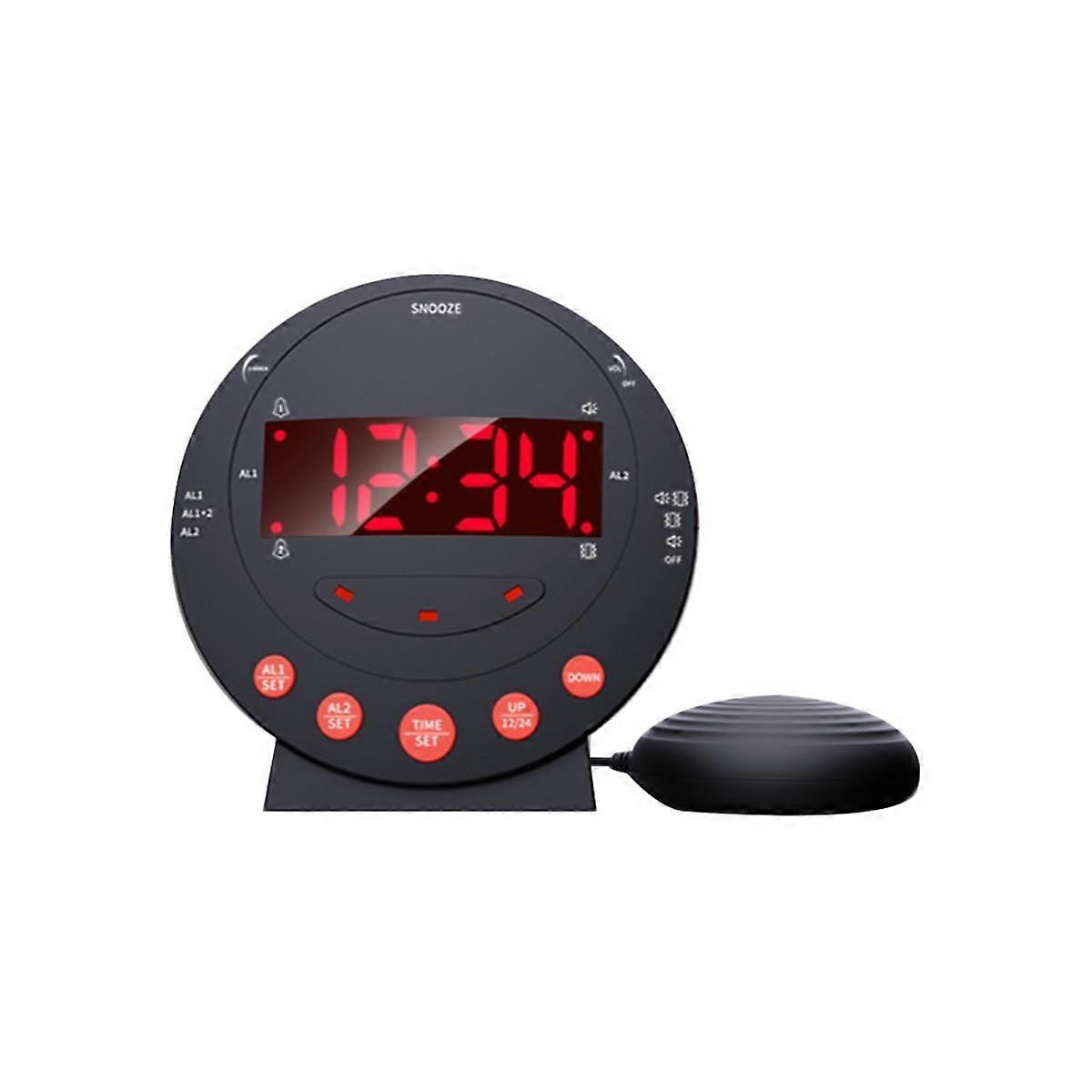 Powerful Vibration Alarm Clock Elderly Deaf Home Digital Extra Loud Vibration Clock for Hearing Imp