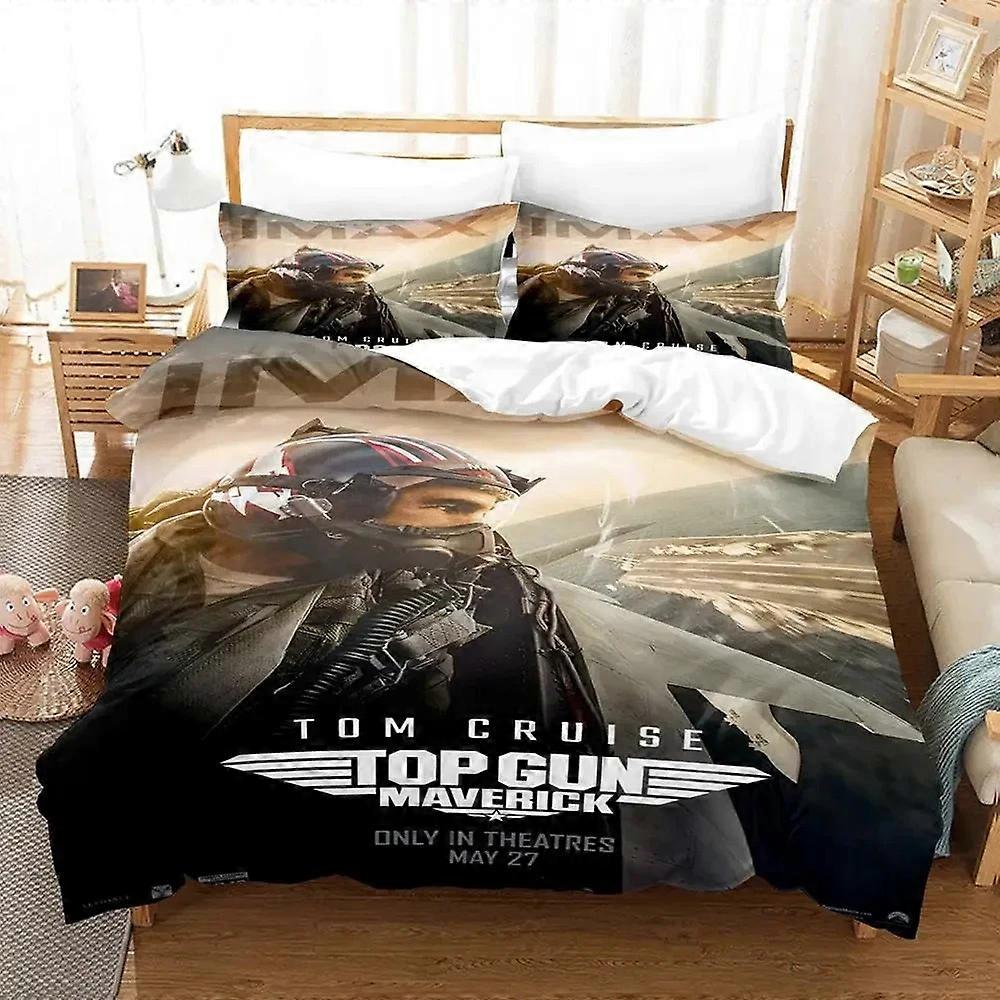 o697 Lakan Top Gun Maverick Sängkläder Set Påslakan Påslakan Påslakan Örngott Storlek Pojkar Vuxna Sängkläder Lakan fVV697