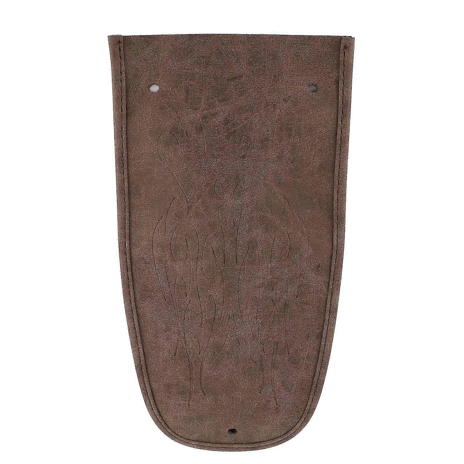 Brown Artificial Leather Motorcycle Fender Bib Cover with Flame Pattern for XL 883 1200 48 Model