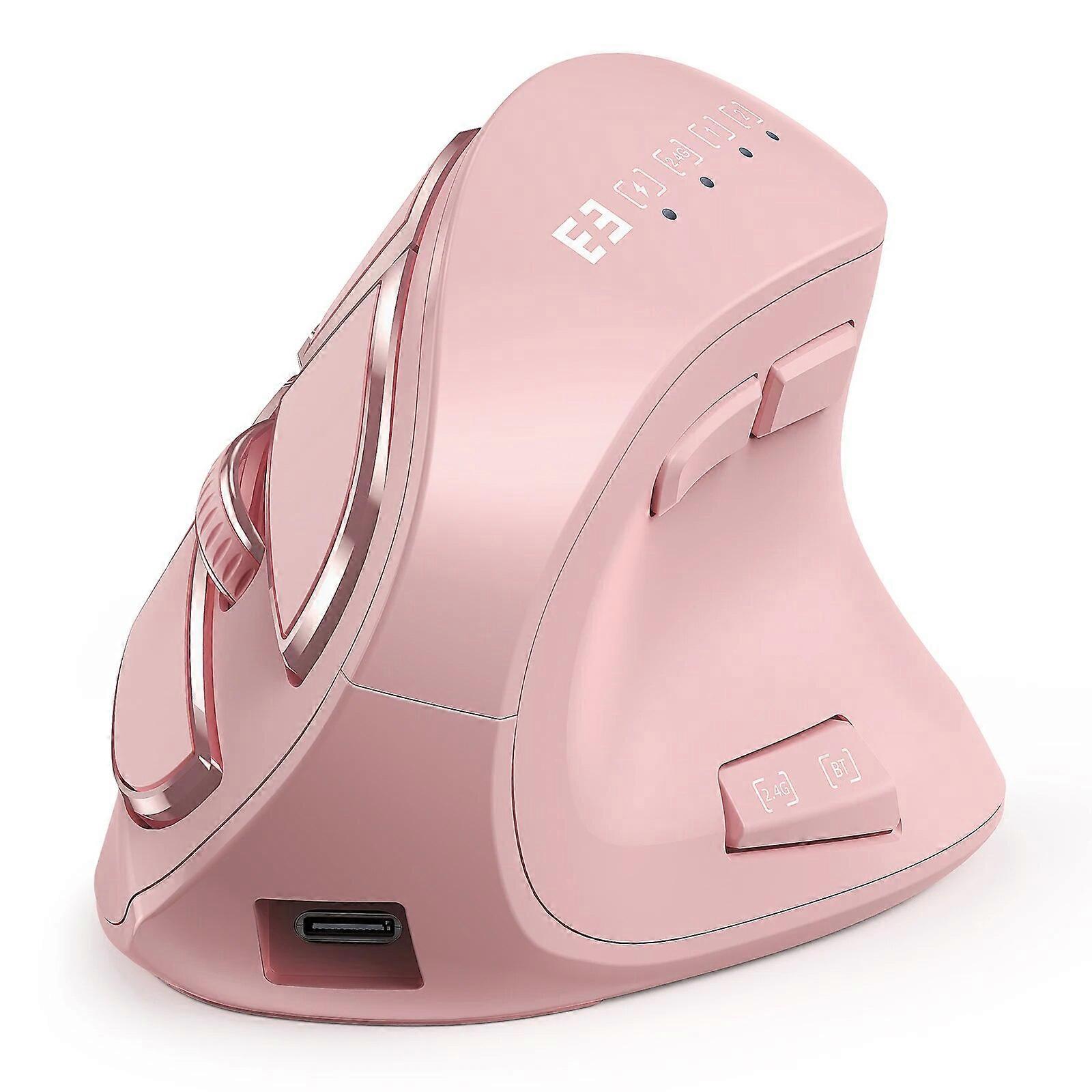 Seenda Vertical Mouse Wireless Rechargeable Bluetooth Mouse 2.4G USB Mice for Computer Laptop PC Mac iPad Office Mice & Trackballs