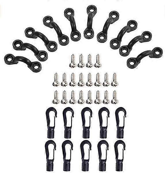 Dww-10C Buckle with Screw 10 Elastic Cord Hook Kayak C Buckle with Screw Elastic Cord Hook Set Camelback Buckle Carry Handle Buckle with Screw Set