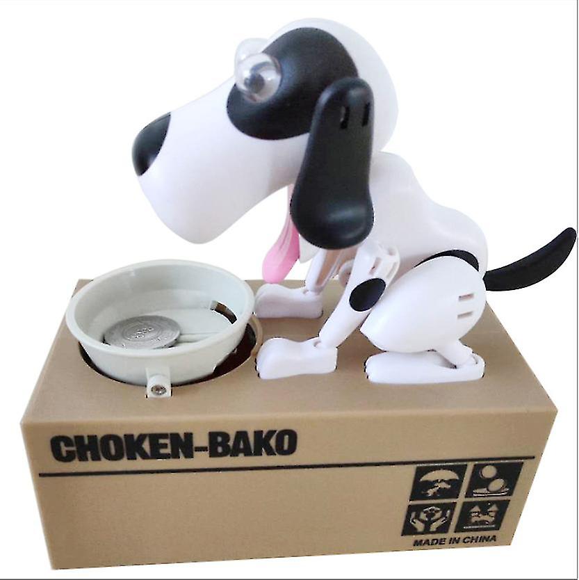 Caixa de moedas do cofrinho fofo pode ser presente eletrônico de Natal infantil (preto e branco)