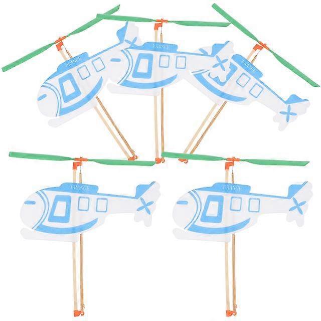 5 Pcs Model Airplane Helicopter Toys Children Creative Glider Outdoors Kids Playing Educational Practical Mini Elasticity
