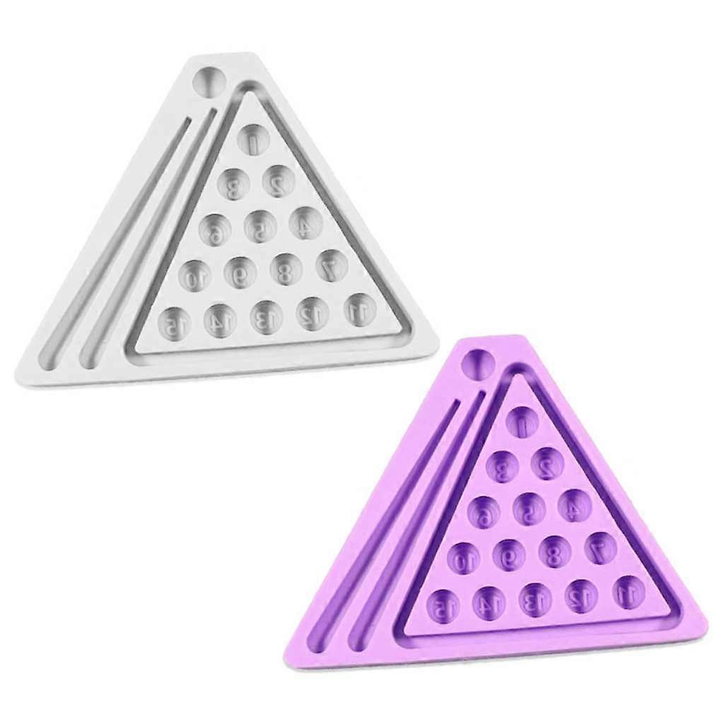 Billiard Balls Set Resin Casting Mold Pool Table for Triangle Ball Rack Candle Soap Silicone Mould Billiard Balls Set Mold