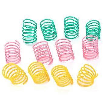 20pcs Pet Colorful Springs Cat Toys Kitten Plastic Toys  For Cat Kitten Pets (random Color)