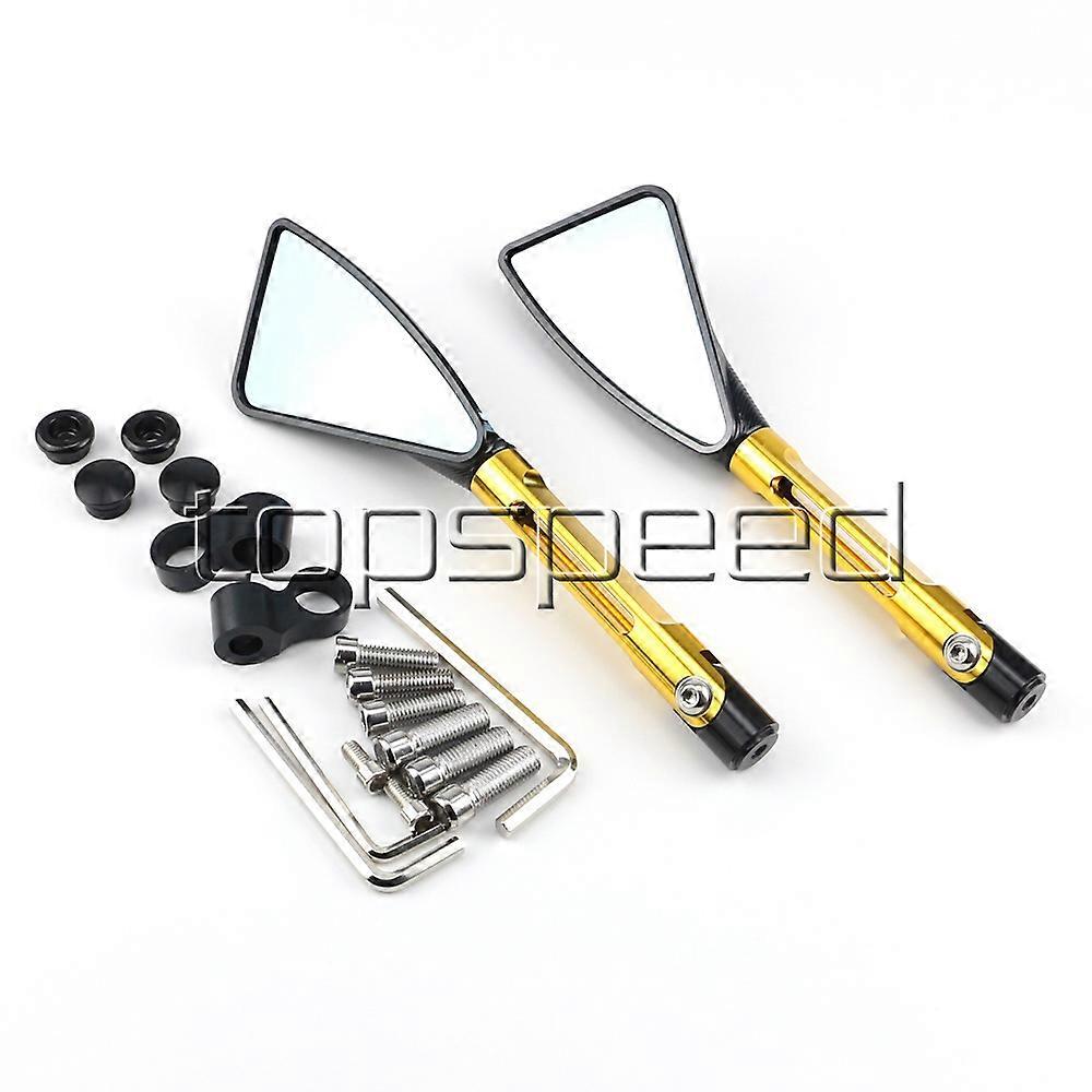 Black/Gold Motorcycle Side Rearview Mirrors For Kawasaki Z1000 2003-2015 2004 2005 2006 2007 2008 2009 2010 2011 2012 2013 2014
