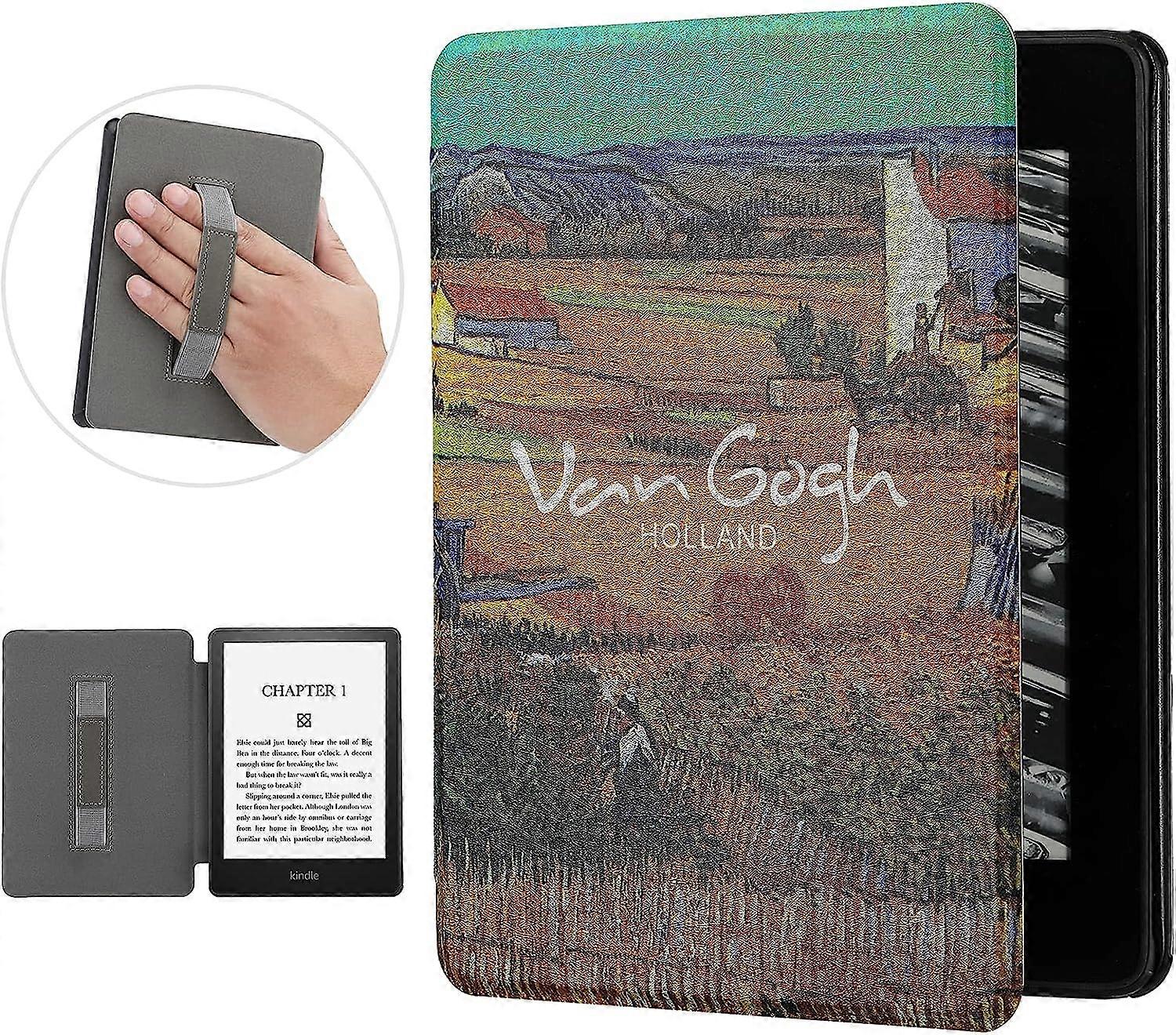 Étui pour liseuse Kindle Paperwhite 11e génération (6,8", 2021) et Kindle Paperwhite Signature Edition avec repose-poignets et fonction veille/réveil automatique, 