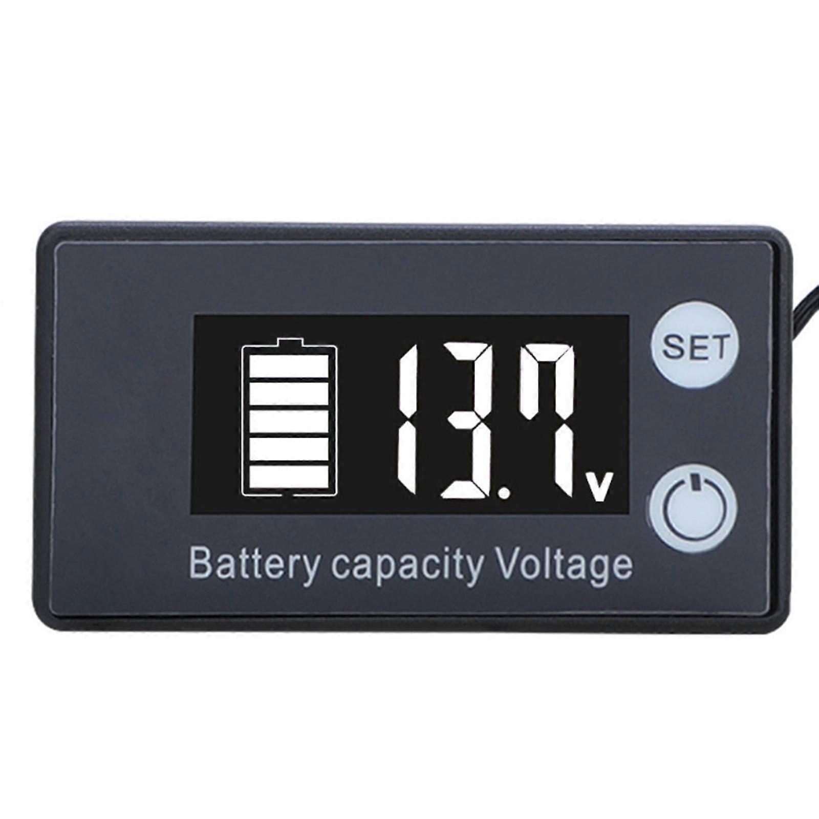 Upgraded Battery Voltage Gauge Monitor Meter Battery Capacity Indicator LCD