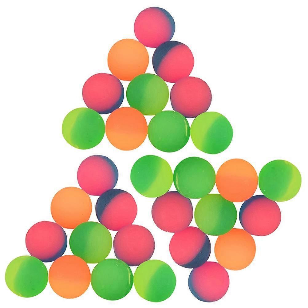 30pcs Bounce Balls Colorful Solid Rubber Bouncy Balls Creative Jumping Balls for Children Kids Playing (Random Color)