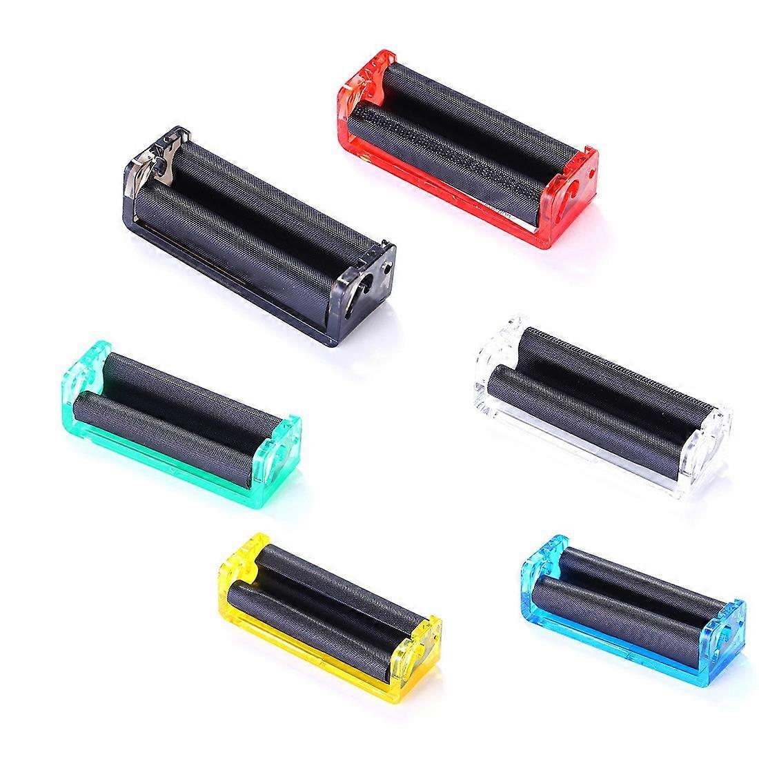 Cigarette Rolling Machine 78/110mm  Coloured Plastic Roller for Regular Rolling Papers, Plastic Rolling Machines 6pcsD-