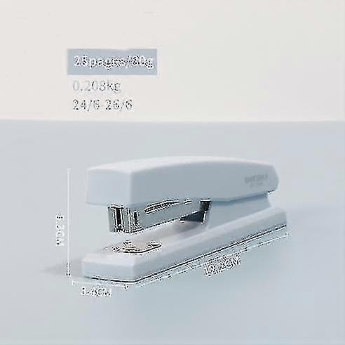 2pcs Macaron Color Stapler Students With Office Binding Supplies Portable Stapler Dormitory Must-have-blue