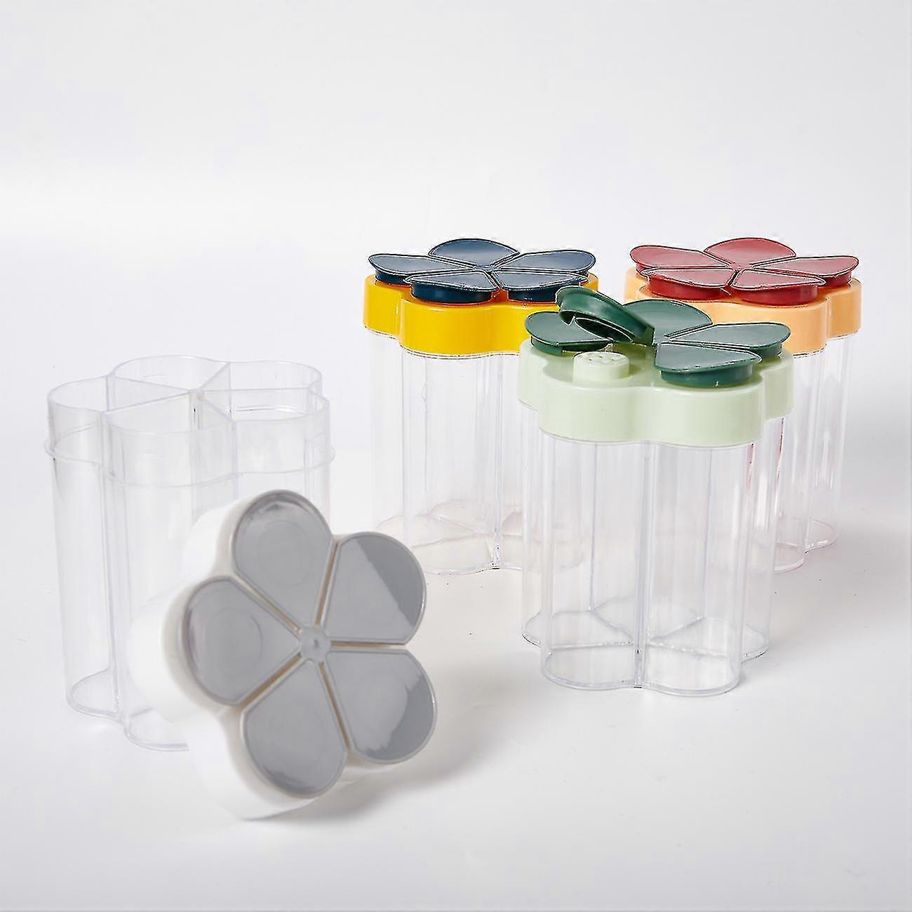 Seasoning Bottle 5 In 1 Spice Jar Multifunctional Moisture-proof Flap Container