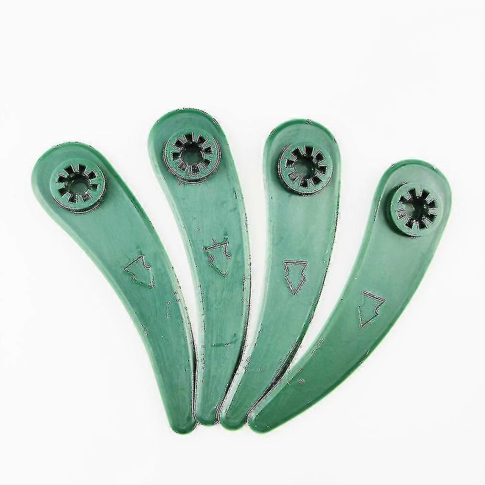 25pcs Plastic Mower Blade, Durable Abs Lawn Mower Plastic Blade To Work (flat Teeth,dark Green)