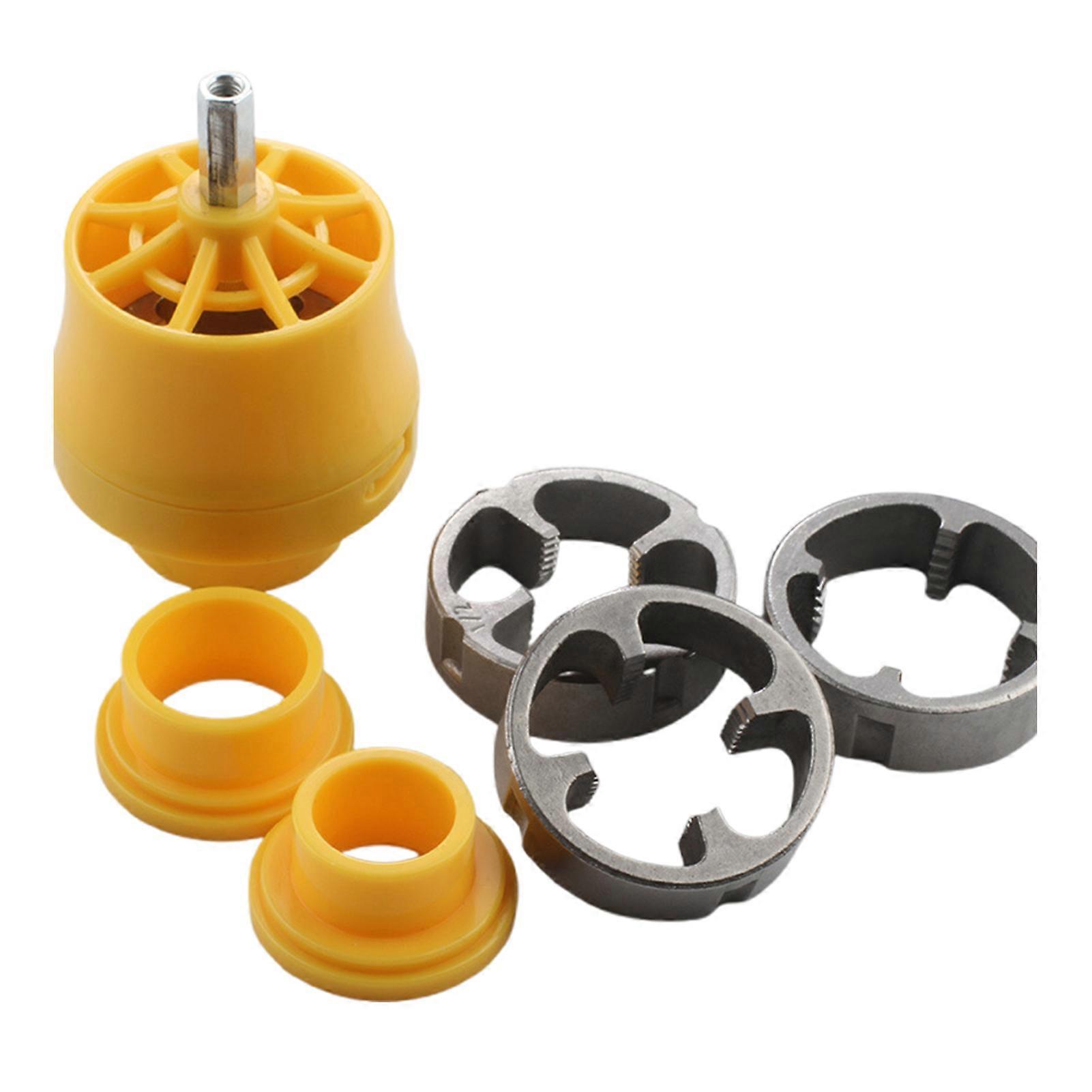 PVC Thread Maker Tools Pipe Round Die Set High Strength Simple Installation Easy to Use Pipe Threader Plumbing Tool Kit