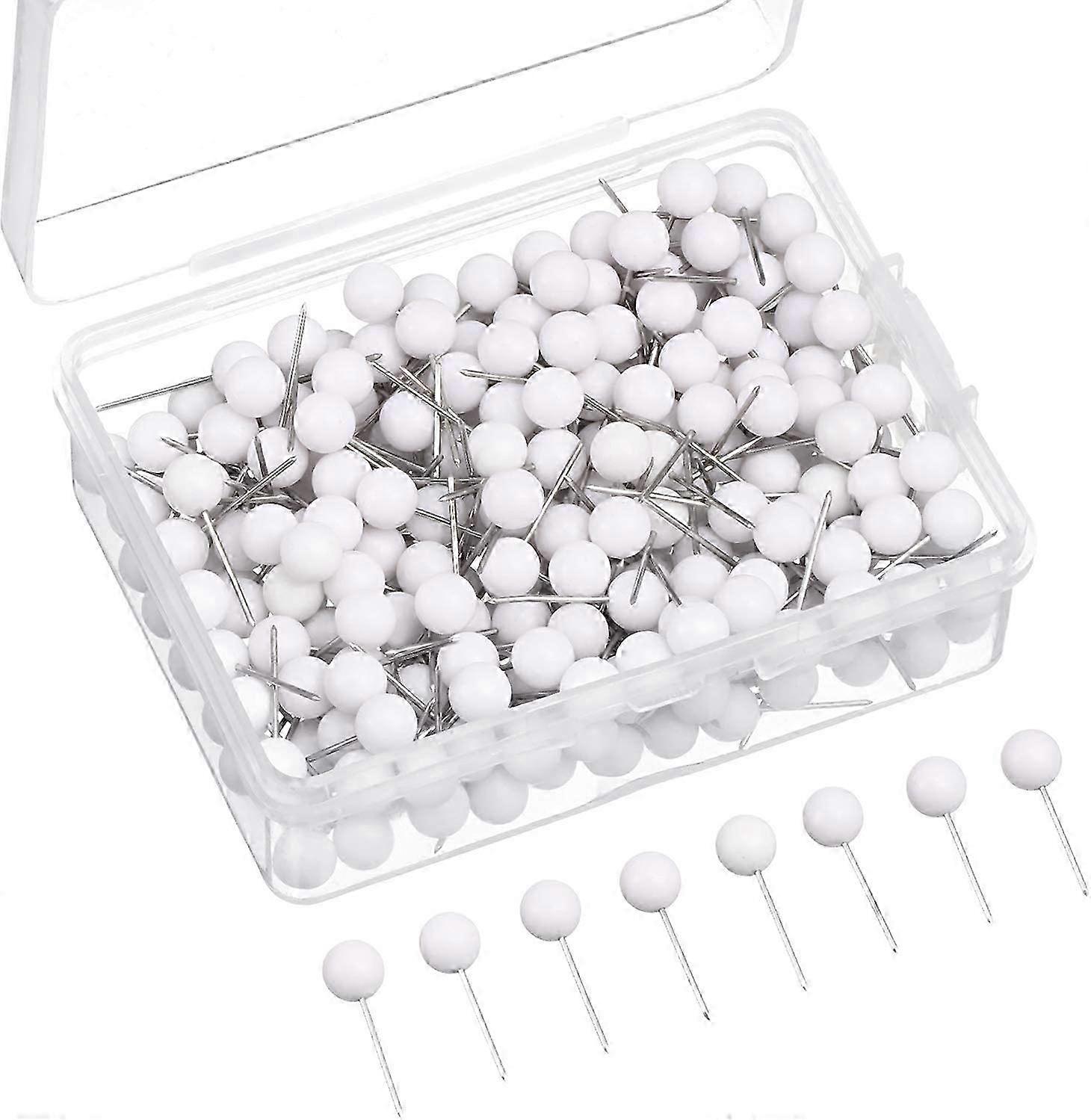 Nails Thumbtacks Map Pin Push Small Size 300 Pack (1/8 Inch)(White)(1pcs)