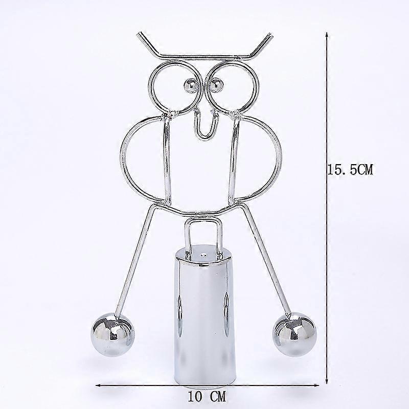 Stainless Steel Balance Ball Toy Creative Pendulum Cradle Iron Man Ornaments Decompression Desk Toy Early Education Tools Gifts