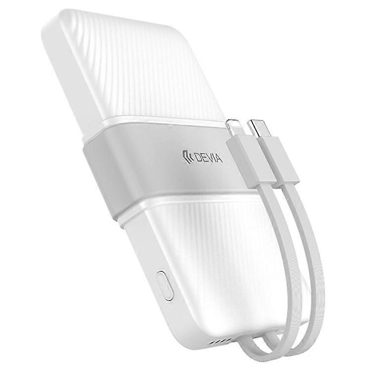 DEVIA Smart Series EP186 22.5W Power Bank Built-In Two Cables 10000mAh Portable Phone Charger