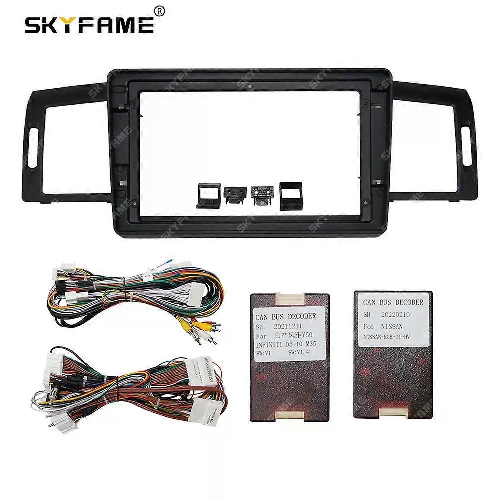 Applies to Car Frame Fascia Adapter Canbus Box Android Radio Dash Fitting Panel Kit For Infiniti M35 M45 Nissan Fuga GT450 Y50
