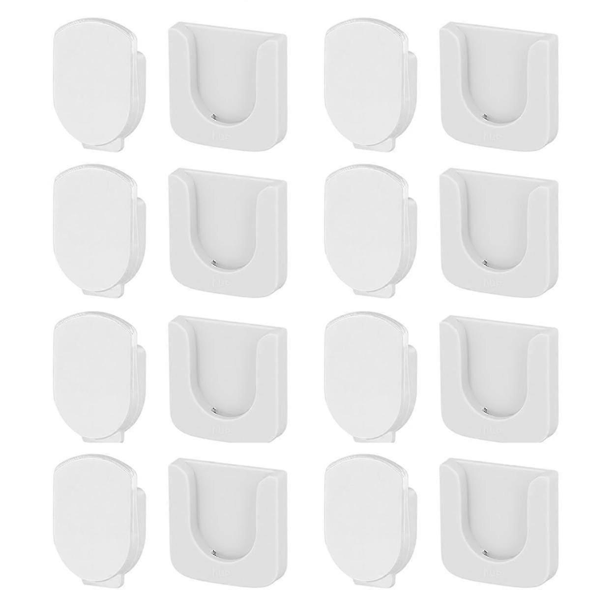 8pcs support de télécommande magnétique, support de télécommande blanc auto-adhésif support mural fente de conception de télécommande