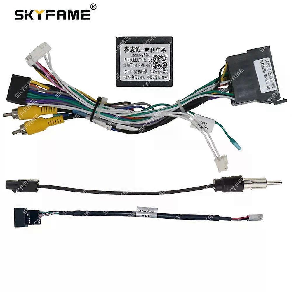 Applies to Car 16pin Wiring Harness Adapter Canbus Box Decoder Power Cable For Geely Haoqing Vision X6/GX7 Emgrand X7 GEELY-RZ-05