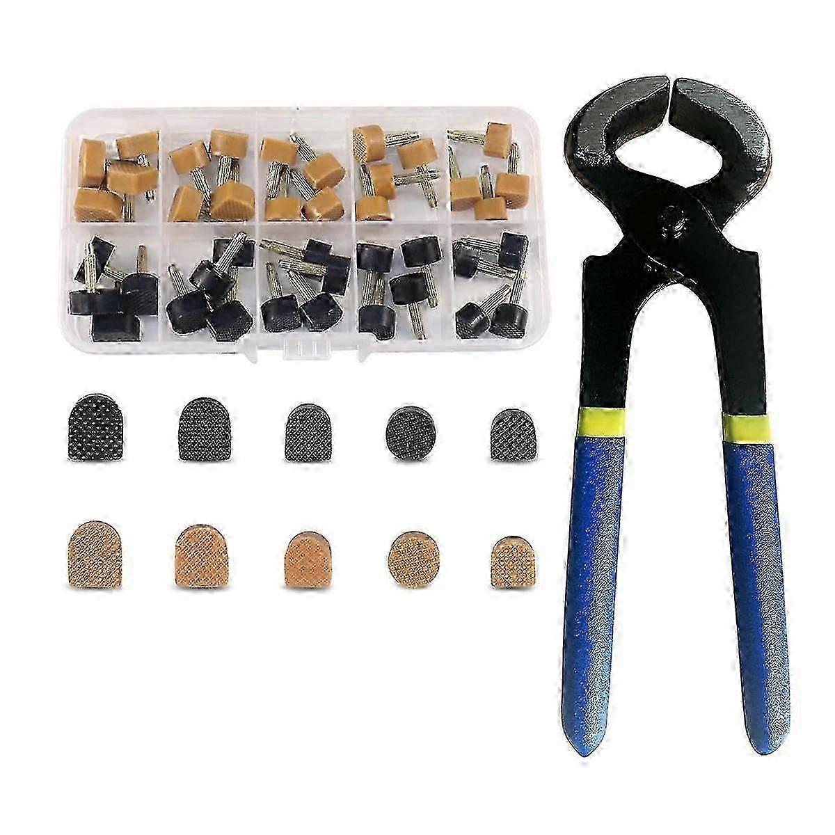 New Models High Heel Replacement Tips, Shoe Heel Repair,40 Pairs of Heel Caps in 2 Colors with Removal Pliers
