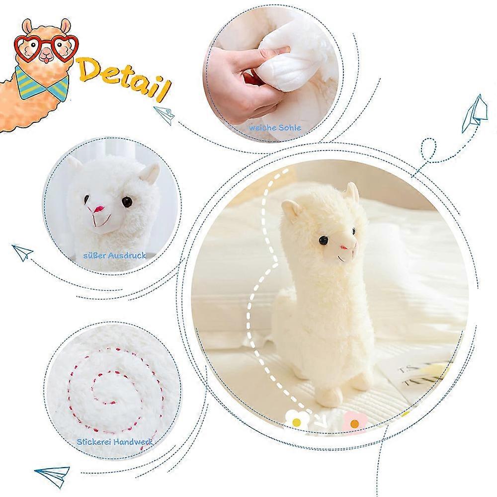 愛らしい赤いアルパカぬいぐるみソフトハグおもちゃ