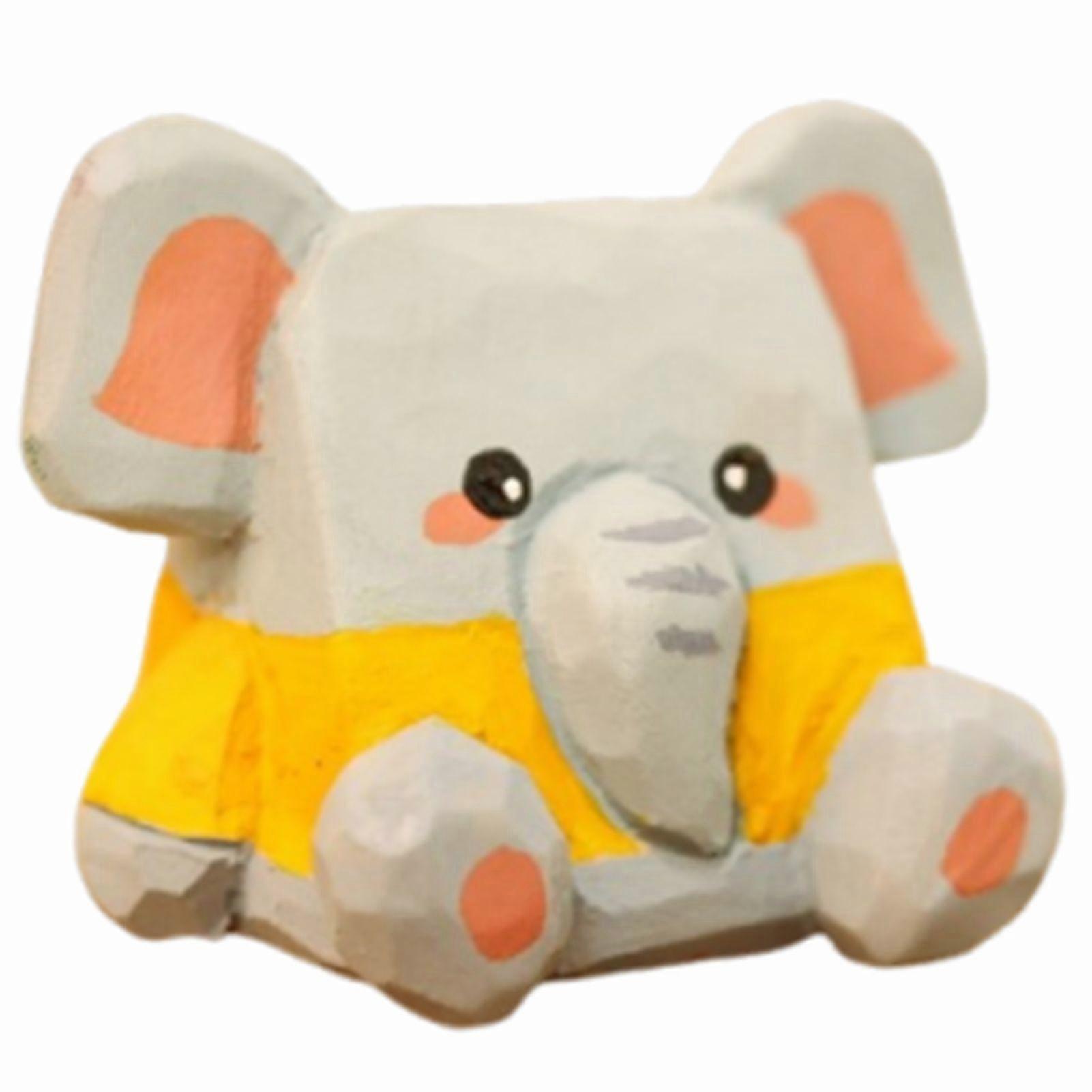Cute Animal Pen Holder Wooden Carved Animal Pen Stand Single Pen Rest Desktop Ornaments for Home/Office