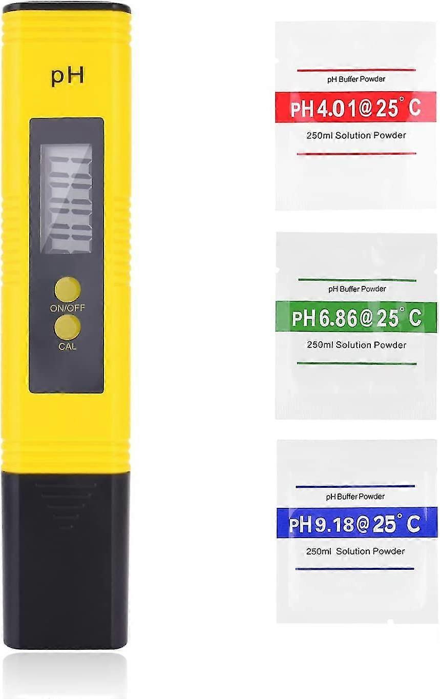 Digital Ph Meter, Portable Digital Ph Tester Reader 0.01ph Resolution, Test With 0-14 Ph Measuring Range With Atc