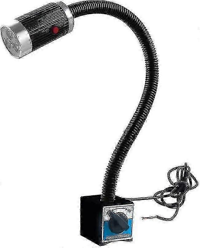 Aluminum Alloy Adjustable Led Work Light With Magnetic Base, Led Machine Work Light 360 Rotatable With Switch, For Cnc Machine Tool, 9w 220v - - - -