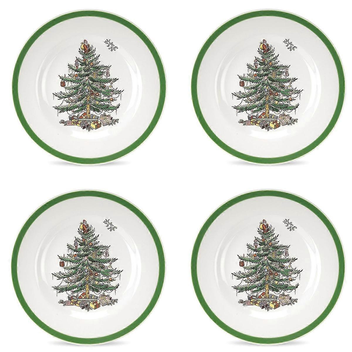 Christmas Tree Set of 4 Bread and Butter Plates
