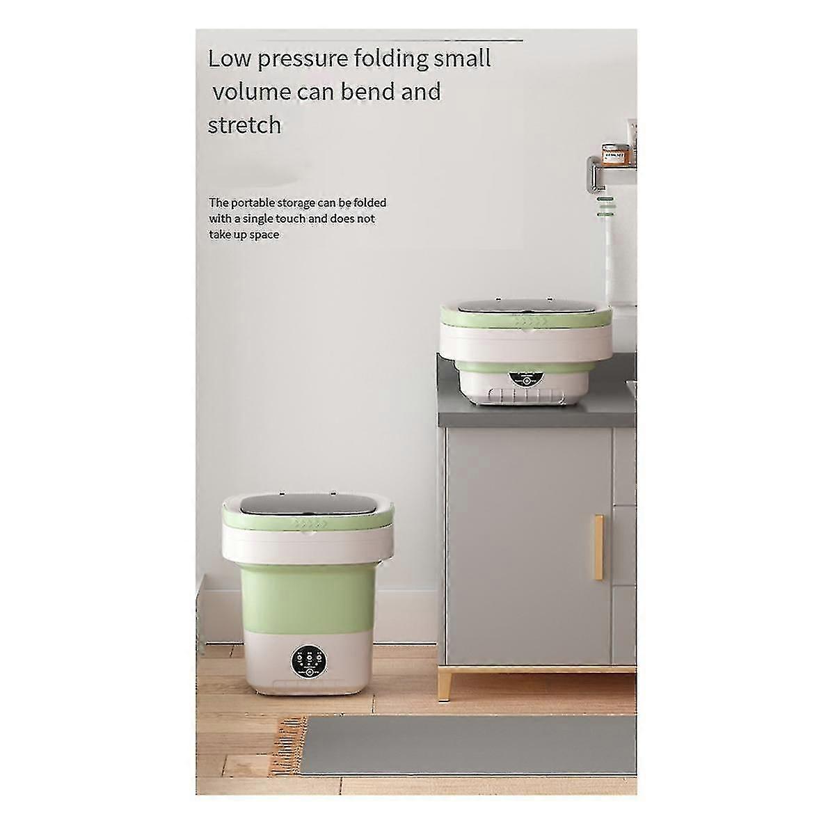 3color/Mini Folding Washing Machine 12L Capacity Automatic Home Portable Multifunction Baby Underwear Washing Machine EU Plug C