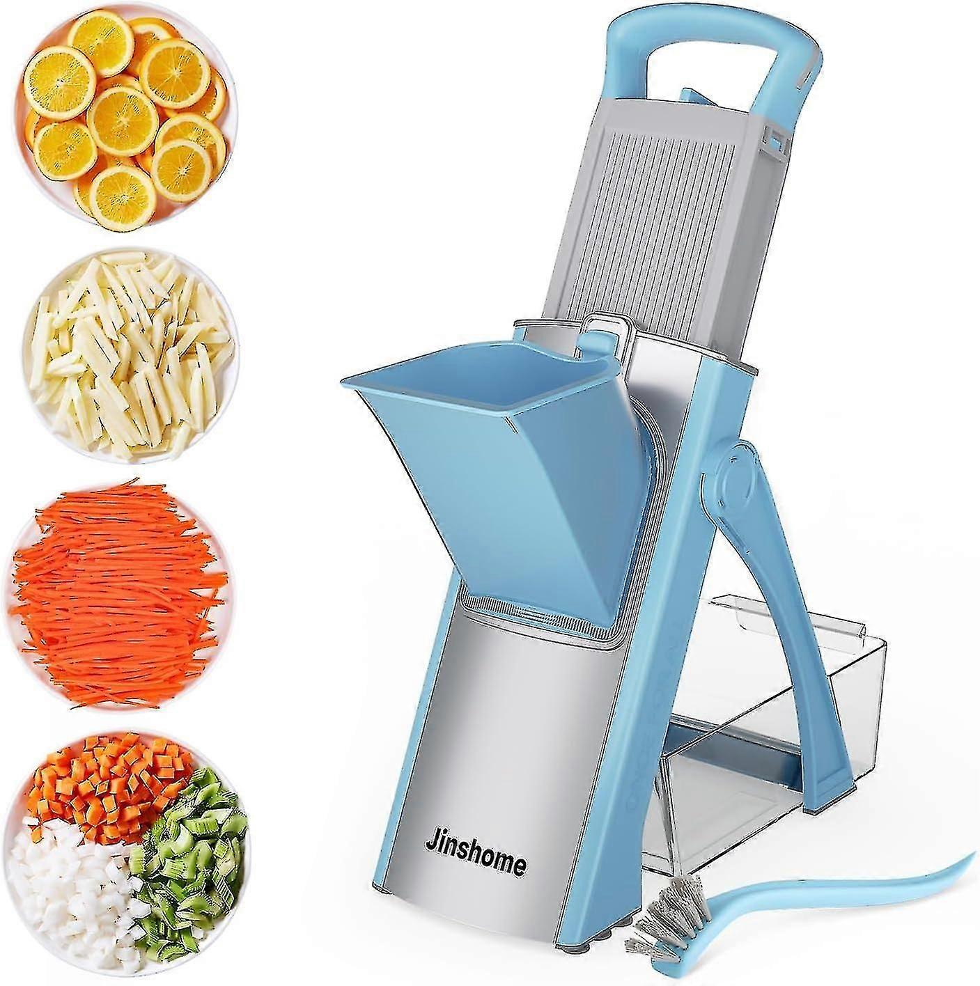 Upgraded version Mandoline Slicer for Kitchen &Safe Vegetable Chopper 5 in 1 & Adjustable mandoline