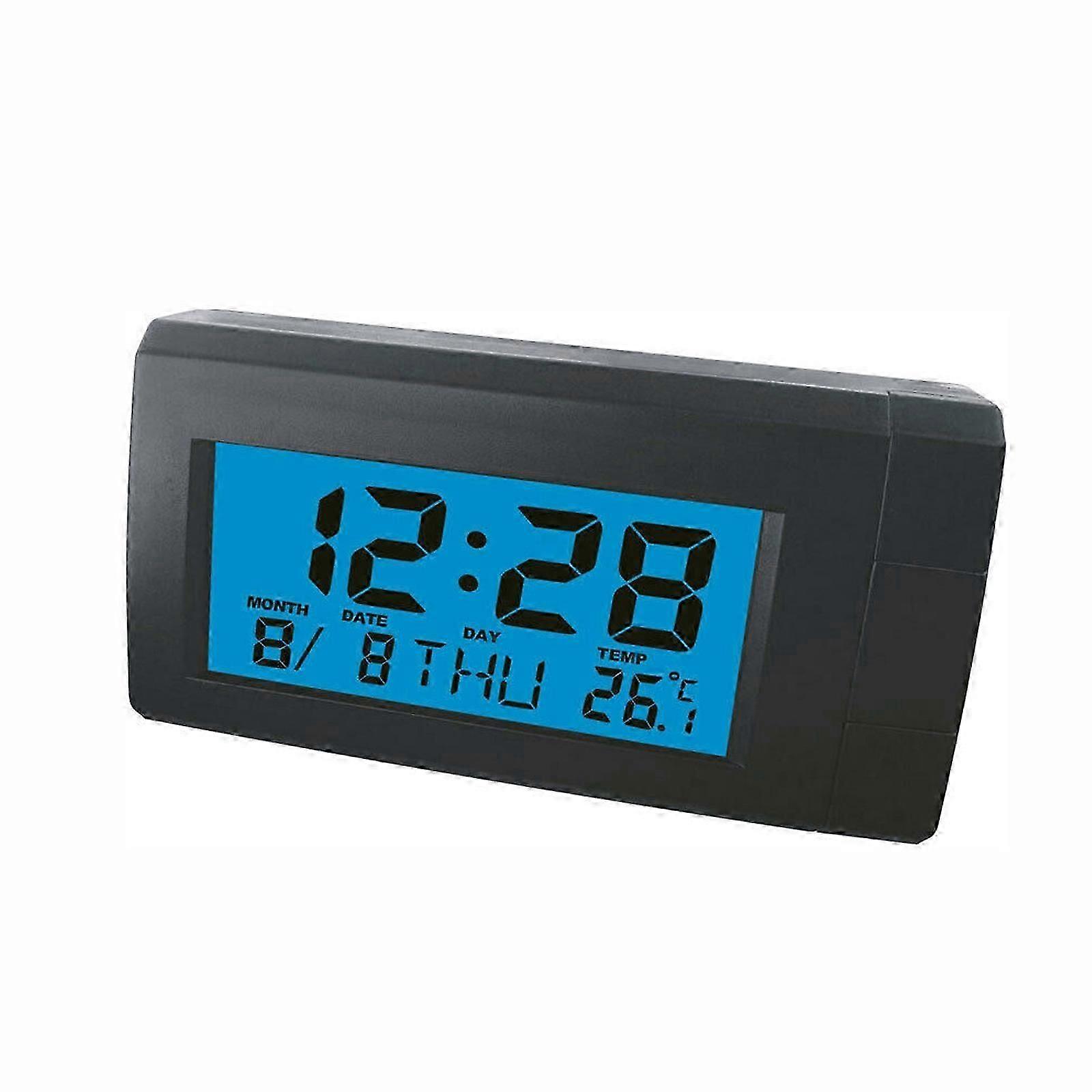 Digital Klocka Liten LCD Bord Klocka Bil Instrumentbräda Skrivbord Kalender Datum Tid Verktyg