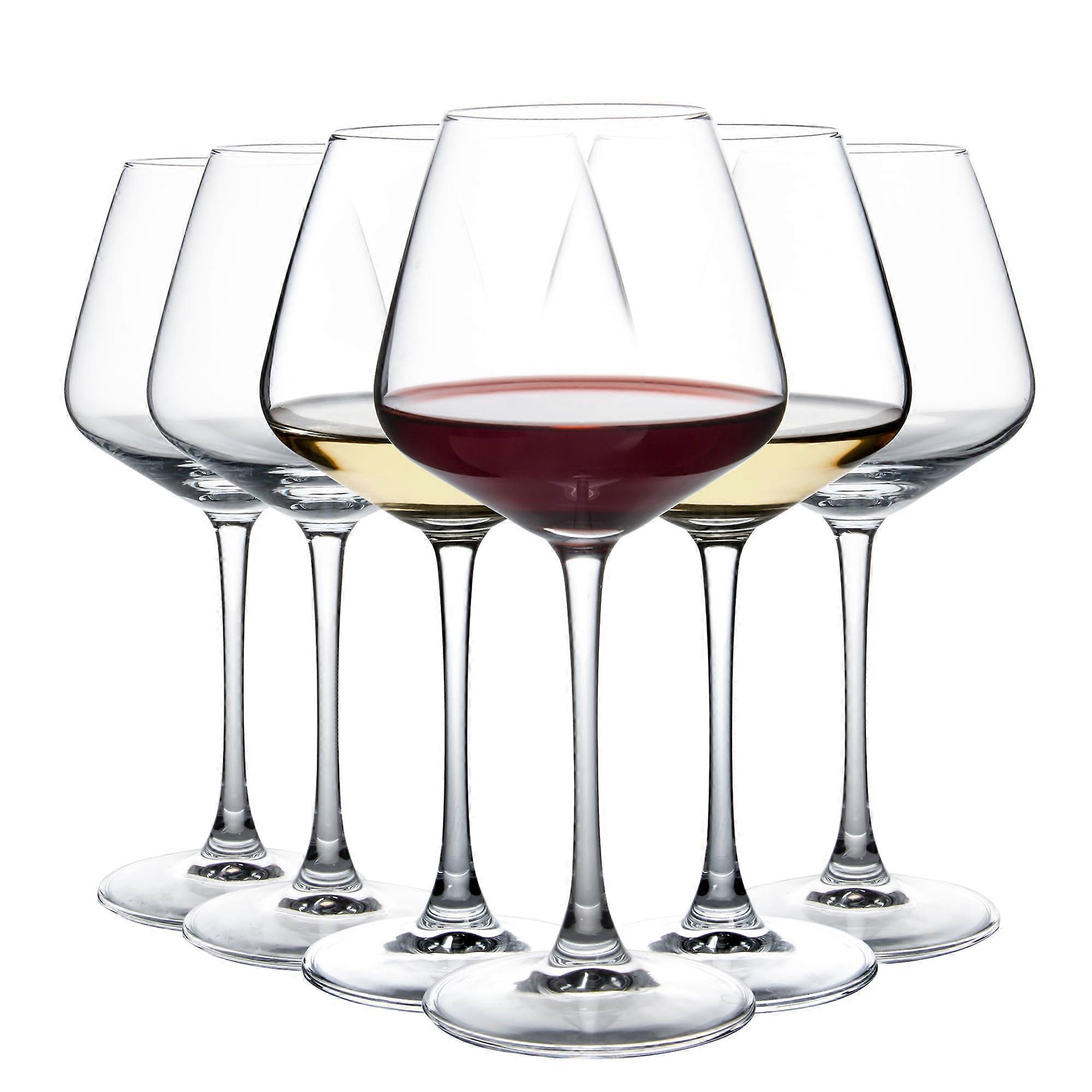 6 Pack Crystal Clear Glasses for Drinking 15 Oz