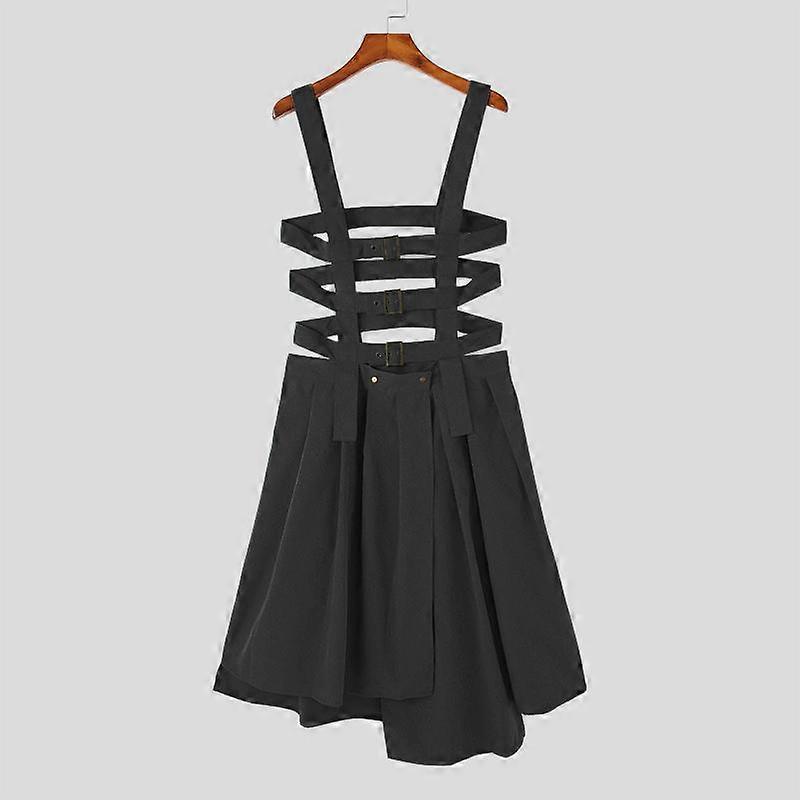 INCERUN Unregelmäßigen Saum Männer Strap Mode Lose Casual Maxi