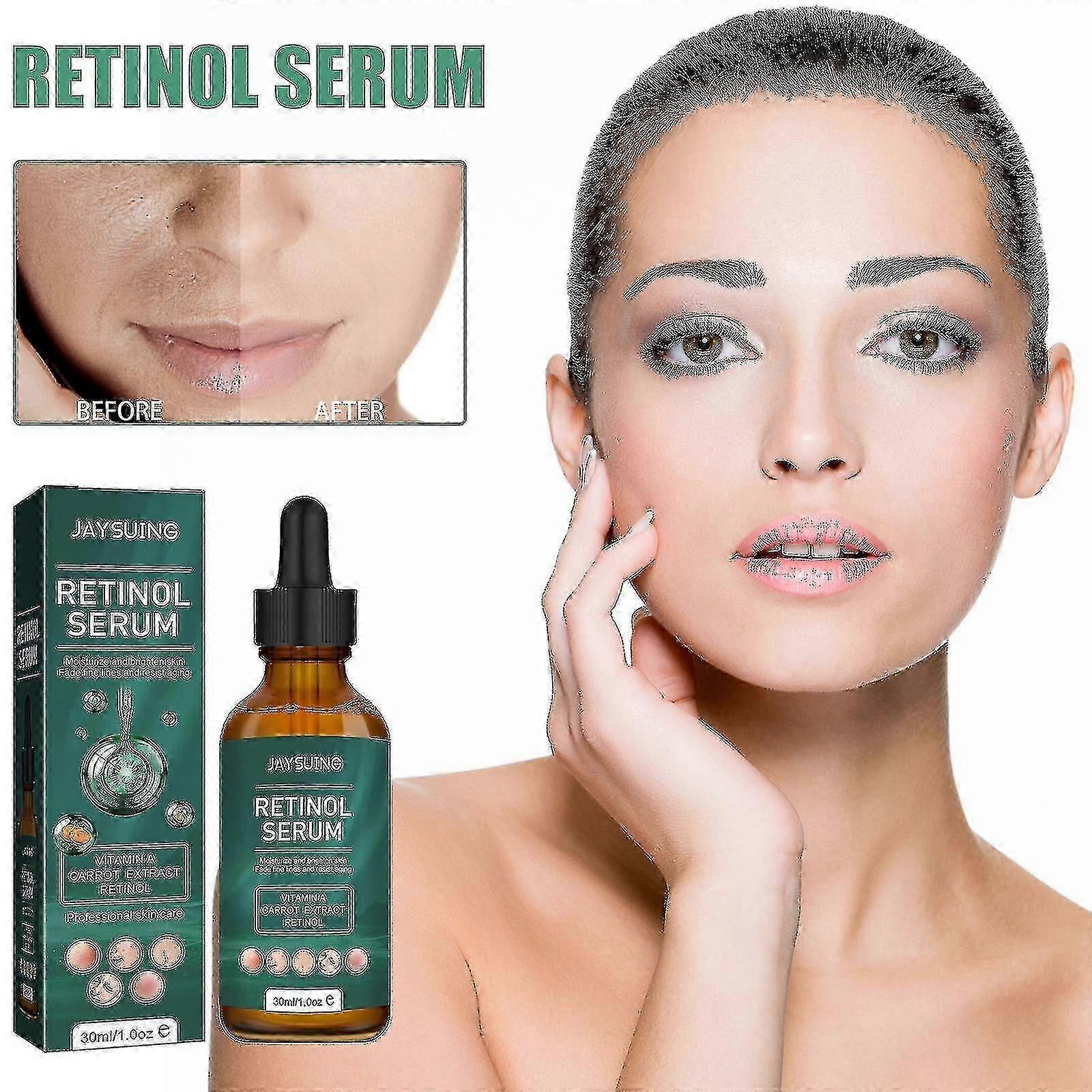 Jaysuing Retinol Essence Facial Anti-wrinkle Improves Fine Lines, Brightens, Firms and Elasticity, Anti-aging and Shrinks Pores